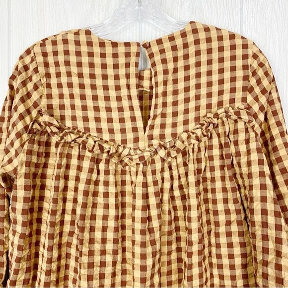 ASOS | Gingham Ruffle Baby Doll Mini Dress Size 4 - Picture 4 of 12